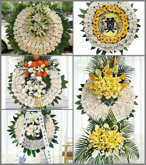 四川成都青白江区清泉镇五爱村花圈速递